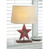 Farmhouse Red Star Table Lamp