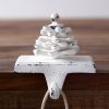 Rustic Cast Iron Pinecone Stocking Holder for Christmas Decor