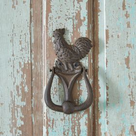 Rooster Door Knocker - Set of 2 | Rustic Farmhouse Decor | Metal Rooster Door Knocker for Front Door | Weather Resistant | Easy Installation