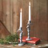 Christmas Reindeer Taper Candle Holders - Set of 2 | Holiday Decorations