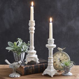 Set of Two Balmoral Taper Candle Holders - Elegant Home Decor Accessories