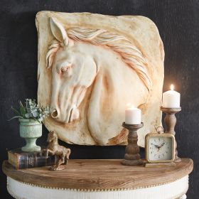 Handcrafted Equine Colosseum Carving - Unique Horse Sculpture for Equestrian Decor