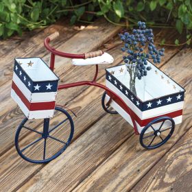 Patriotic Trike Planter - Red, White, and Blue Garden Decor for Independence Day