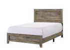 Grey Finish Fabric 1pc Full Size Panel Bed Beautiful Wooden Bedroom Furniture Contemporary Style