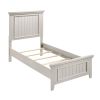 Farmhouse Style Twin Size Panel Bed 1pc Classic White Finish Modern Bedroom Wooden Furniture