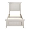 Farmhouse Style Twin Size Panel Bed 1pc Classic White Finish Modern Bedroom Wooden Furniture