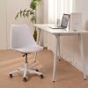 Armless Office Chair,Ergonomic Small Computer Desk Chair with Wheels,Adjustable Rolling Chair, Support Swivel Task Chair for Small Spaces living room