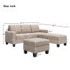 [VIDEO provided] 81.1*76.3*35" Reversible Sectional Couch with Storage Ottoman L-Shaped Sofa,Sectional Sofa with Chaise