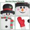 7.9FT Christmas Inflatable Giant Snowman Blow up Light up Snowman with LED Lights Hat Scarf IPX4 Waterproof Christmas Outdoor Yard Lawn Holiday Decora