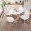 5 Pieces Dining Table Set With Solid Wood Leg