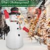 7.9FT Christmas Inflatable Giant Snowman Blow up Light up Snowman with LED Lights Hat Scarf IPX4 Waterproof Christmas Outdoor Yard Lawn Holiday Decora