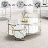 ACME Zaba Coffee Table, Glass Top & Champagne Finish LV02755