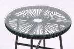 3 Piece Patio Bistro Conversation Set with Side Table, Acapulco All-Weather PE Rattan Chair Set,Flexible Rope Furniture Outdoor with Coffee Table