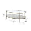 ACME Zaba Coffee Table, Glass Top & Champagne Finish LV02755