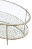 ACME Zaba Coffee Table, Glass Top & Champagne Finish LV02755