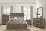 Simple Look Rustic Brown Finish 1pc California King Size Bed Panel Headboard Footboard Formal Bedroom Furniture