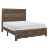 Simple Look Rustic Brown Finish 1pc California King Size Bed Panel Headboard Footboard Formal Bedroom Furniture