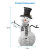 LED Christmas Snowman Decoration lighted up snowman Collapsible Battery Operated Lighted Snowman Indoor Outdoor Garden Light with Removable Hands Scar