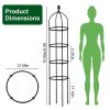 2 Packs Garden Obelisk Trellis 5.9FT Plants Tower for Climbing Plants Flower Vegetable Vine Support Rustproof Garden Plant Trellis Black(No shipments