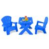 3-Piece Plastic Children's Play Table Chair Set