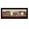 "The Village Proper" By Pam Britton, Printed Wall Art, Ready To Hang Framed Poster, Black Frame