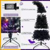 6FT Artificial Fir Bent Top Halloween Christmas Tree, Xmas Tree Bendable Grinch Style Christmas Tree Holiday Decoration w/1,080 Lush Branch Tips