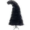 6FT Artificial Fir Bent Top Halloween Christmas Tree, Xmas Tree Bendable Grinch Style Christmas Tree Holiday Decoration w/1,080 Lush Branch Tips