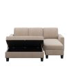 [VIDEO provided] 81.1*76.3*35" Reversible Sectional Couch with Storage Ottoman L-Shaped Sofa,Sectional Sofa with Chaise