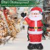 6.4ft Inflatable Christmas Giant Santa Claus Blow up Light up Santa Claus with LED Lights Gift Bag IPX4 Waterproof Christmas Outdoor Yard Lawn Holiday