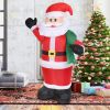 6.4ft Inflatable Christmas Giant Santa Claus Blow up Light up Santa Claus with LED Lights Gift Bag IPX4 Waterproof Christmas Outdoor Yard Lawn Holiday