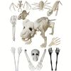 1pc 20.47 Inch Artificial White Dog Skeleton Simulation Simple Model Suitable For Halloween Decoration Indoor And Outdoor Decoration Christmas