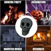 1pc Halloween Firepit Skull Fire Logs, Mitated Human Skull Ceramic, Fireproof Skull Fire Pit Halloween Decor For Party, BBQ, Bonfire, Campfire