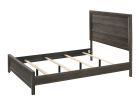 Rustic 1Pc Wooden Bedroom Furniture Queen Size Panel Bed Gray Brown Finish Contemporary Style