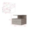 Nightstand Floating Flopini, Bedroom, Light Gray