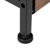 Rustic Nightstand, Bedside Table with Drawer and Shelves, USB Ports and Outlets, Remote Control, LED Lights, End Table for Bedroom Living Room, Office