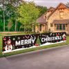 1pc, Festive Large Merry Christmas Banner - Huge Santa Claus Sign for Holiday Party Supplies and Home Decor - Perfect for Outdoor, Indoor, Yard