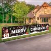 1pc, Festive Large Merry Christmas Banner - Huge Santa Claus Sign for Holiday Party Supplies and Home Decor - Perfect for Outdoor, Indoor, Yard