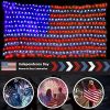 American Flag Lights Super Bright LEDs; Waterproof LED US Flags Light for 4th of July Decorations; Memorial Day; Independence Day; Garden; Yard; Holid