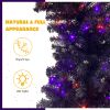 6FT Artificial Fir Bent Top Halloween Christmas Tree, Xmas Tree Bendable Grinch Style Christmas Tree Holiday Decoration w/1,080 Lush Branch Tips