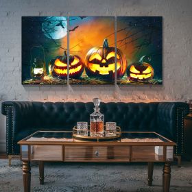 3 Piece Drop-Shipping Canvas Wall Art Halloween Decorations Framed Halloween Wall Art Modern Home Wall Decor Stretched and Framed Ready to Hang 1216in