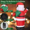 6.4ft Inflatable Christmas Giant Santa Claus Blow up Light up Santa Claus with LED Lights Gift Bag IPX4 Waterproof Christmas Outdoor Yard Lawn Holiday