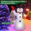 7.9FT Christmas Inflatable Giant Snowman Blow up Light up Snowman with LED Lights Hat Scarf IPX4 Waterproof Christmas Outdoor Yard Lawn Holiday Decora