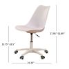 Armless Office Chair,Ergonomic Small Computer Desk Chair with Wheels,Adjustable Rolling Chair, Support Swivel Task Chair for Small Spaces living room