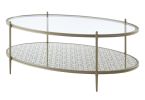 ACME Zaba Coffee Table, Glass Top & Champagne Finish LV02755