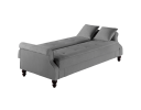 Contemporary Living Room Adjustable Sofa Gray Burnt-Out Fabric Couch Plush Storage Couch 1pc Futon Sofa w Pillows Tufted Back Rolled Arms