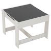 Children's Wooden Table And Chair Set With Two Storage Bags (One Table And Two Chairs) Grey And White