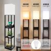 Shelf Floor Lamps,Tall Standing Lamp with Shelves and Drawer,2 USB Charging Ports & Power Outlet,Bright 3CCT LED Bulb Included