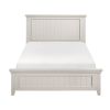 Farmhouse Style Full Size Panel Bed 1pc Classic White Finish Modern Bedroom Wooden Furniture