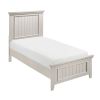 Farmhouse Style Twin Size Panel Bed 1pc Classic White Finish Modern Bedroom Wooden Furniture