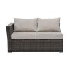 Patio Furniture, Outdoor Furniture, Seasonal PE Wicker Furniture, 4 Set Wicker Furniture With Tempered Glass Coffee Table